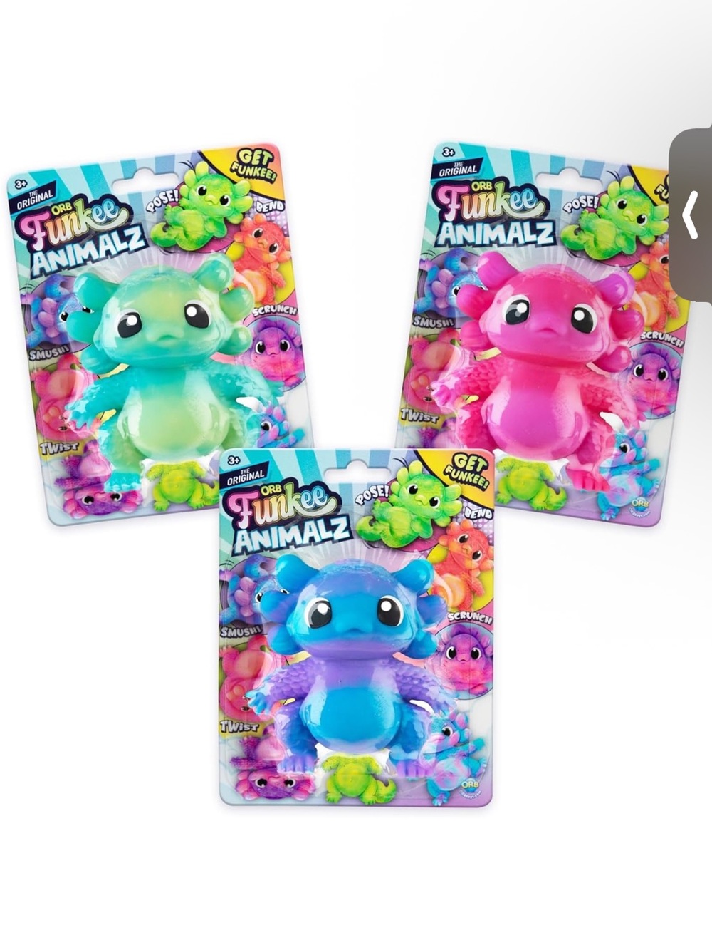 Orb Funkee Animalz Axolotil (pick one color)